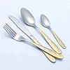 Gold Plated Stainless Steel Cutlery With Chinese Knot Pattern