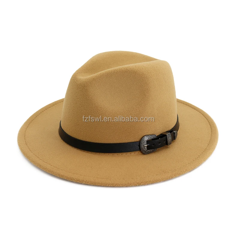 Fashion Fall Winter Male Fedoras Floppy Jazz Hats Pure Cotton Men Large Brim Cap Vintage Wool Caps