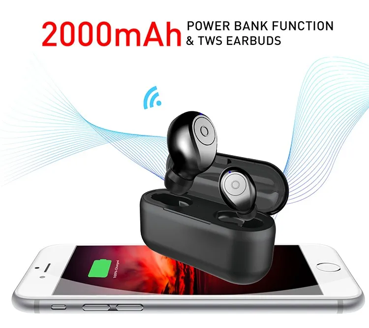 Amazon Top Hot Selling Outdoor Sport Most Durable Wireless V5.0 Bluetooth Headset Headphones RX19 Ear Pieces with Charging Case - ANKUX.COM