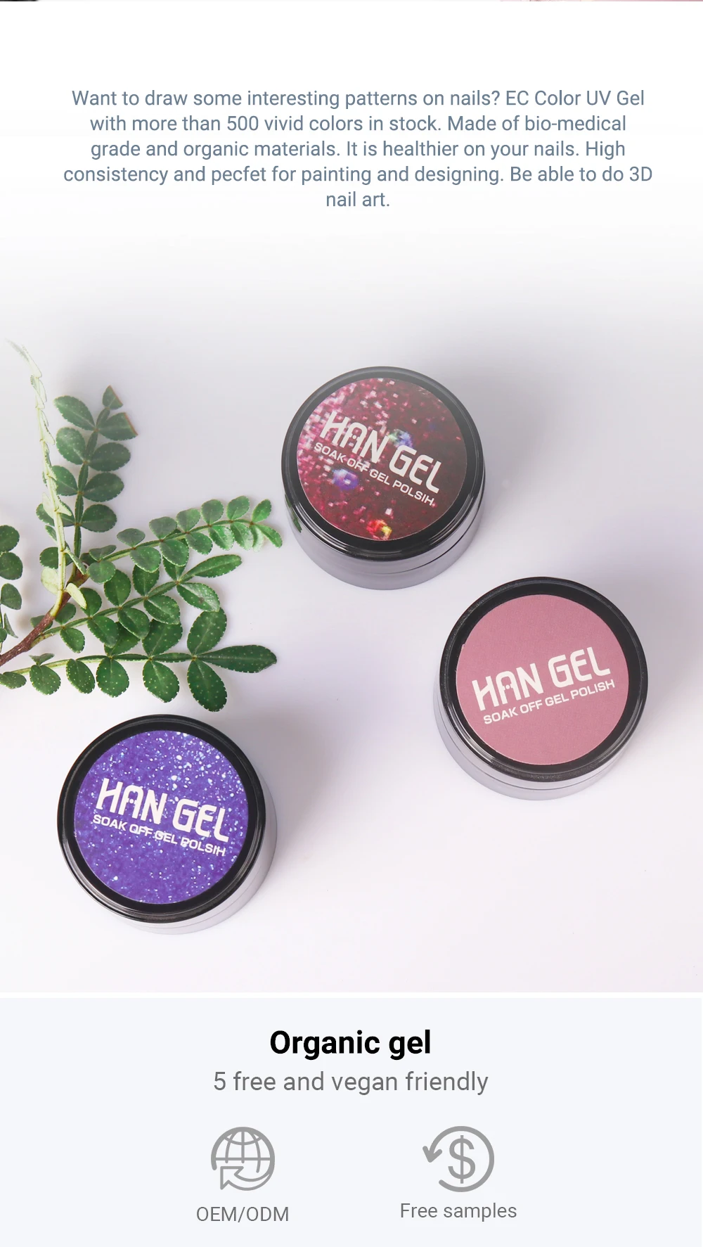 Factory Direct Wholesale Esmaltes Viscoelastic Polymer Gel 2oz Jar