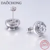 925 sterling silver main material jewelry circle stud earrings for young women