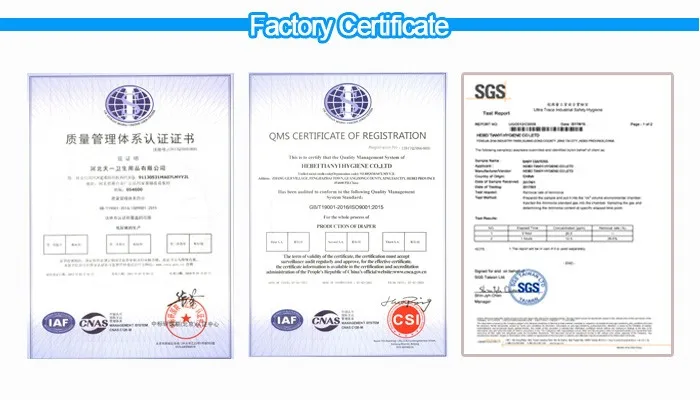 Baby diaper Certificate