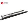LY-PP6A-16 19" 0.5U UTP cat6a/cat6/cat5e Patch Panel 24-Port Krone&110 Daul IDC
