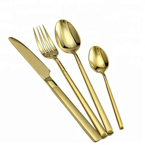 Image of High Quality Gold Plated Color 18/10 Stainless Steel Cutlery Sets for Wedding