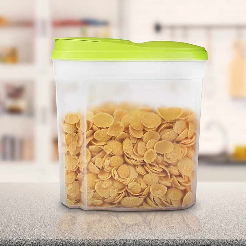 food fruit cereal storage box square plastic food storage