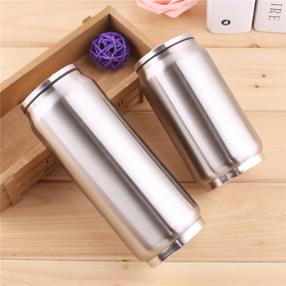 

300ml 500ml Double Wall Stainless Steel Cola Beer Soda Can Shape Tumbler Cup Mug High Quality Bottle Insulated Vacuum Cola Can, Customized colors acceptable