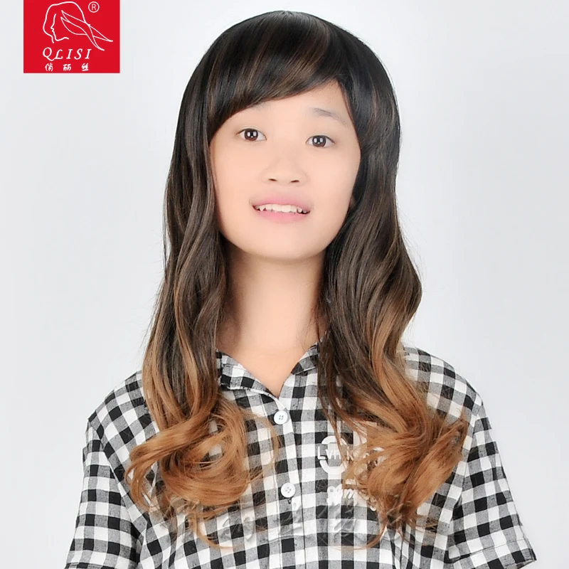 
human hair wigs factory provider ombre wave synthetic wig 