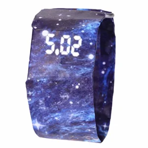 New products Digital Water Resistant Unisex Paper Watch With LED Light 2