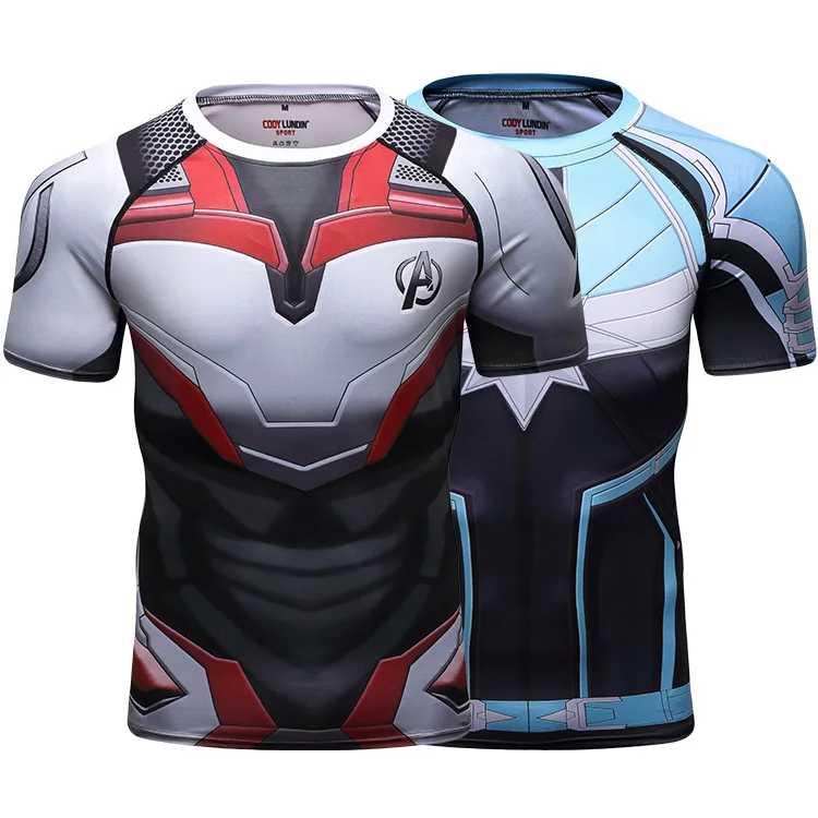 Cody Lundin Men’s Finess Shirt for Men Running T-shirts SuperHero Shirt Base Layer Tight Shirts Sport Shirts for Male Fitness T-shirt 