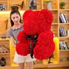 2019 Birthday Gifts Big Teddy Bear Rose Flower 70cm Rose Bear PE Foam Red Rose Teddy Bear Luxury Gifts For Mother's Day