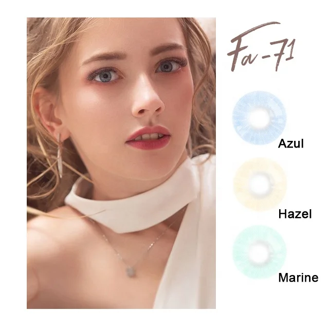 

Polyflex nice quality soft feeling yearly use super natural color contact lens wholesale eye contact lenses, 13 colors