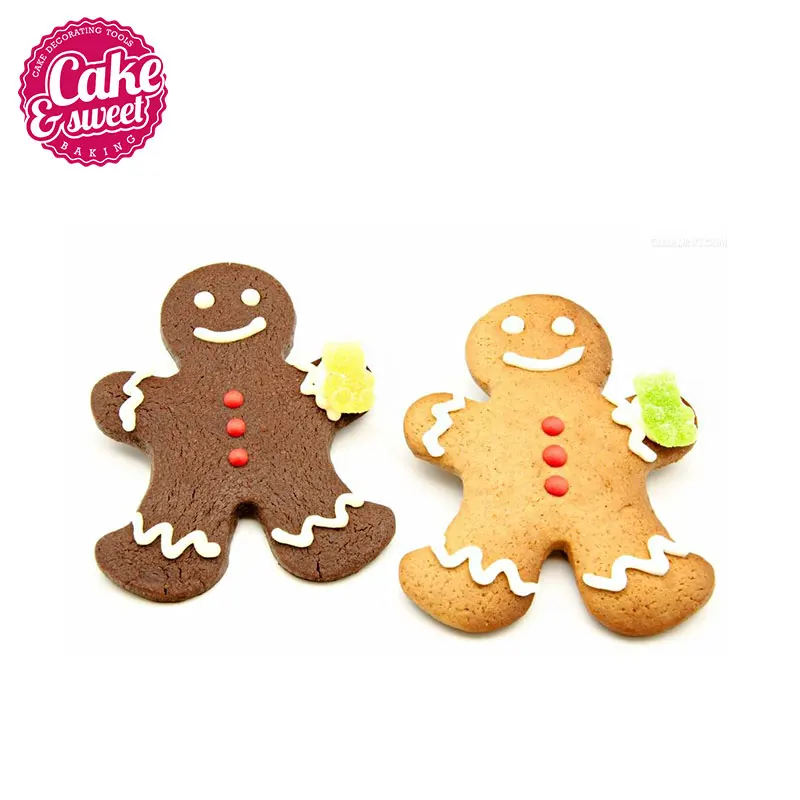 3 Piece Gingerbread Man Cookie Pastry Cutters Stainless Pro Steel Biscuit