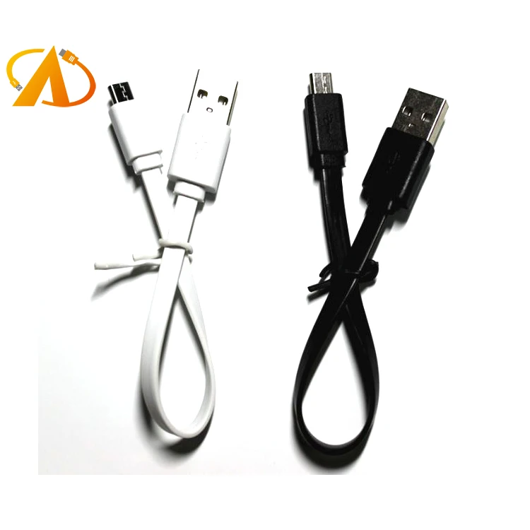 10cm black double head high speed micro usb cable