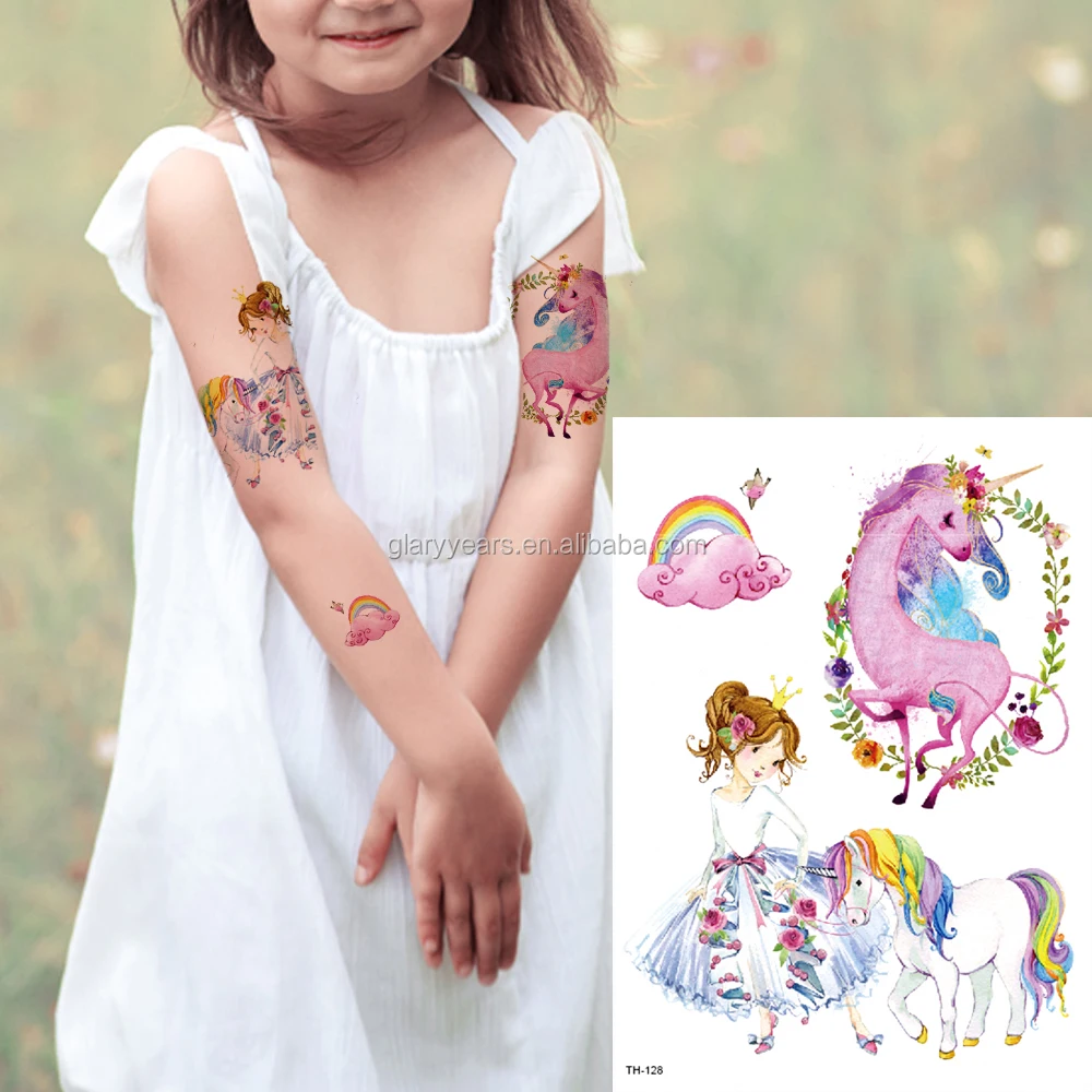 

Body Arm Temporary Cute Tattoos Sticker Kid Custom, Colorful / customized