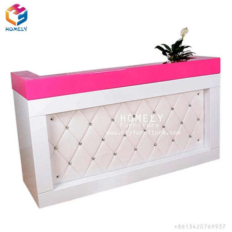 Luxury Reception Desk Pink Salon Reception Desk Half Round