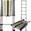 Aluminum Telescopic 12.5 Feet Heavy Duty Extendable Work, Light Weight Multi-Purpose Ladder - Max 330 lbs. Capacity