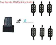 6 шт. Pod Premier миллионов цвет мотоцикл Underglow неоновый светодиодный акцент свет комплект с двумя пульта дистанционного управления музыкой