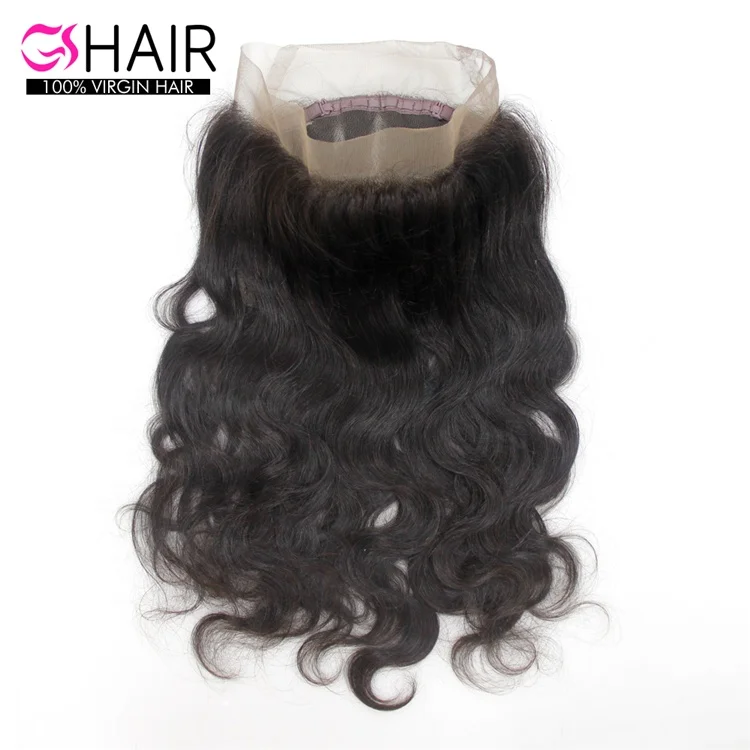 

Guangzhou manufacturer wholesale price drop shipping body wave raw virgin 360 human hair swiss lace frontal