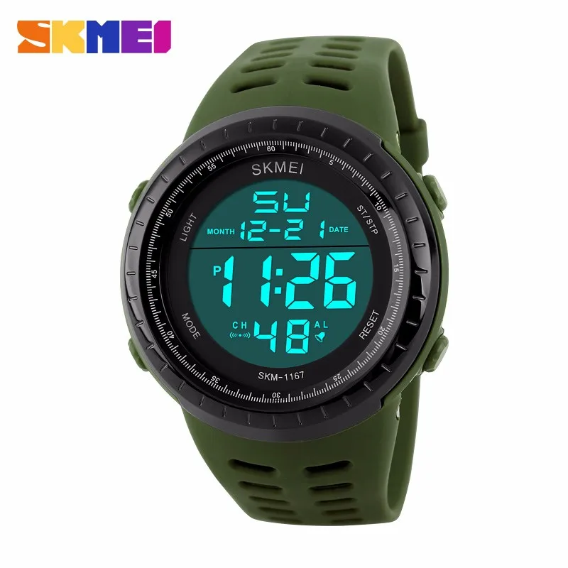 SKMEI 1167 2019 New Brand Men LED Digital Watch Fashion Sports Watch Dive Swim Outdoor Casual Wristwatch