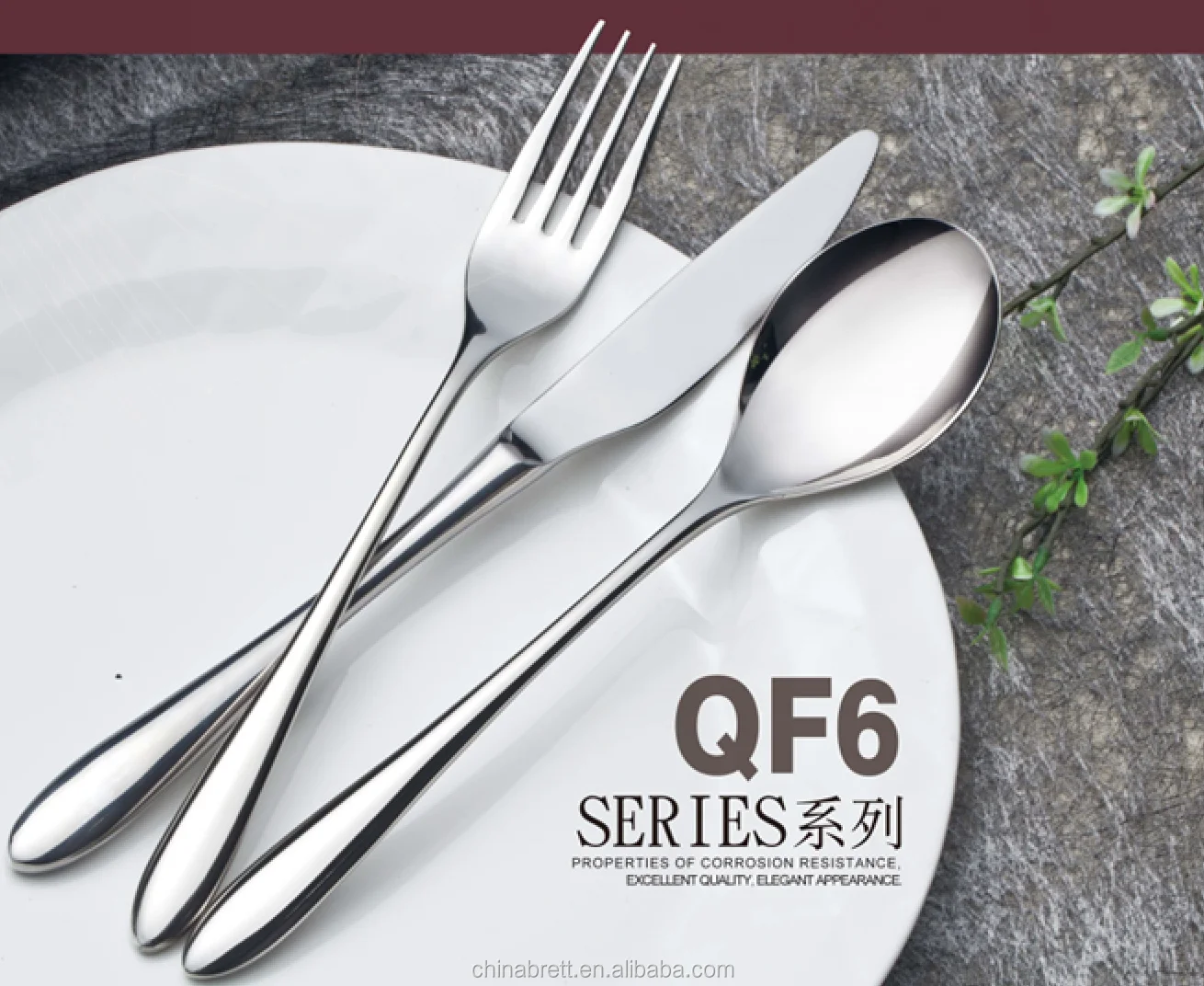 Economic Hotel Cutlery Stainless Steel 24 pcs Cutlery Set Box