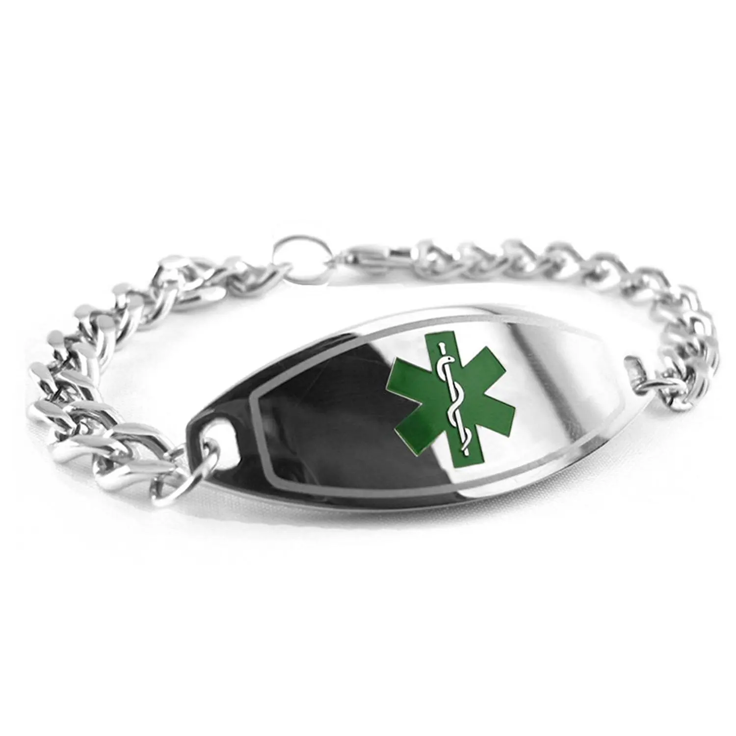 My Identity Doctor Millefiori Glass Pattern Purple Pre-Engraved /& Customizable Diabetes Type 2 Medical Bracelet