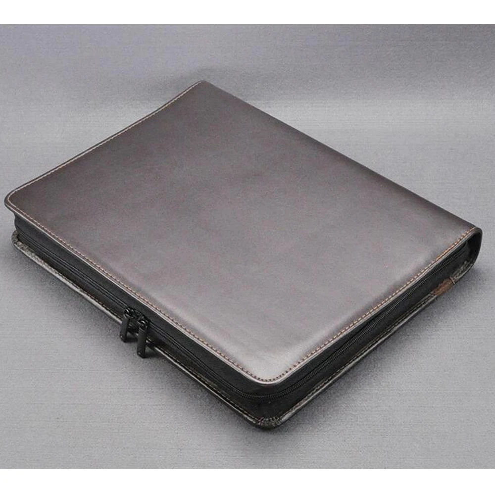 Wholesale Customized A4 Business Pu Leather Portfolio Folder Faux