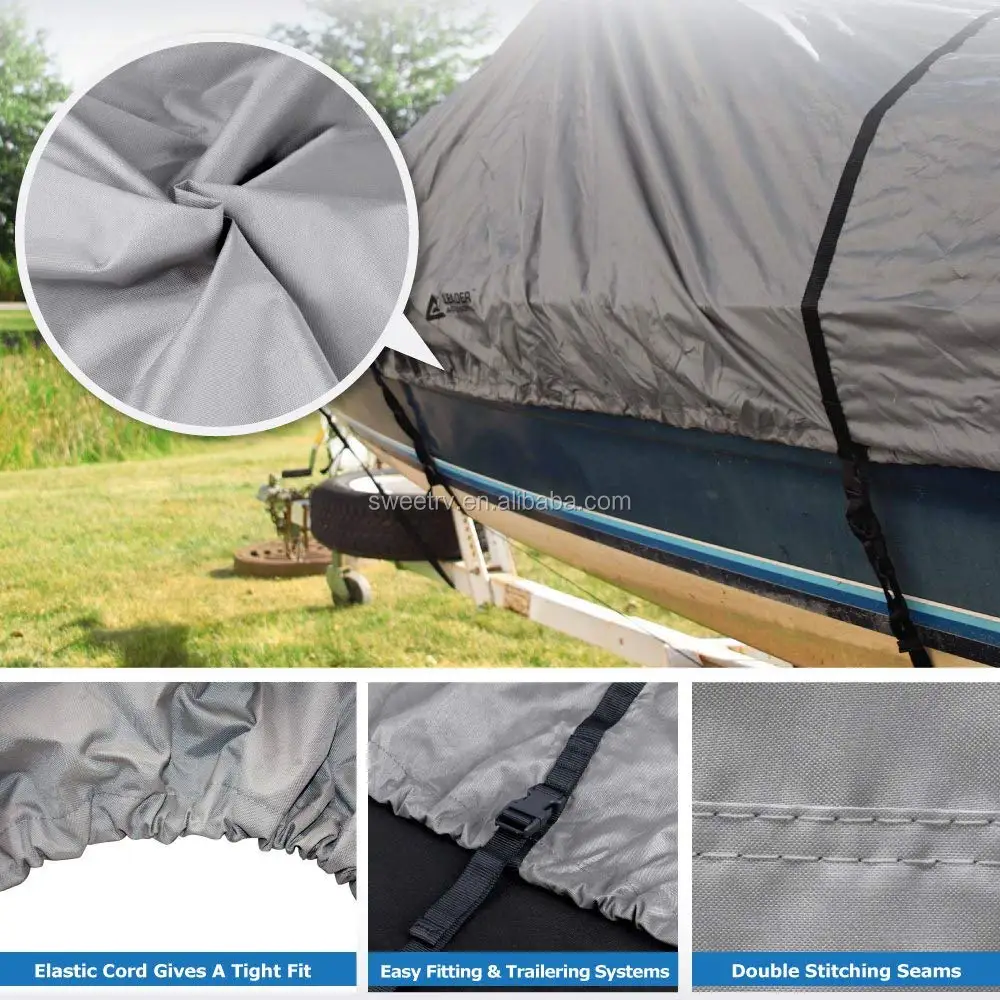 Heavy Duty 600d Marine Grade Polyester Canvas Trailerable Waterproof