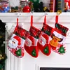 2020 Christmas Stocking Candy Gifts Bags Xmas Tree Ornament Santa Claus Snowman Reindeer Socks New Year Decor