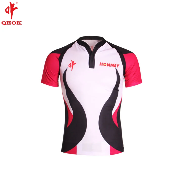 

Fully Dye Sublimation Printing eco-friendly plain rugby jerseys, Customized color
