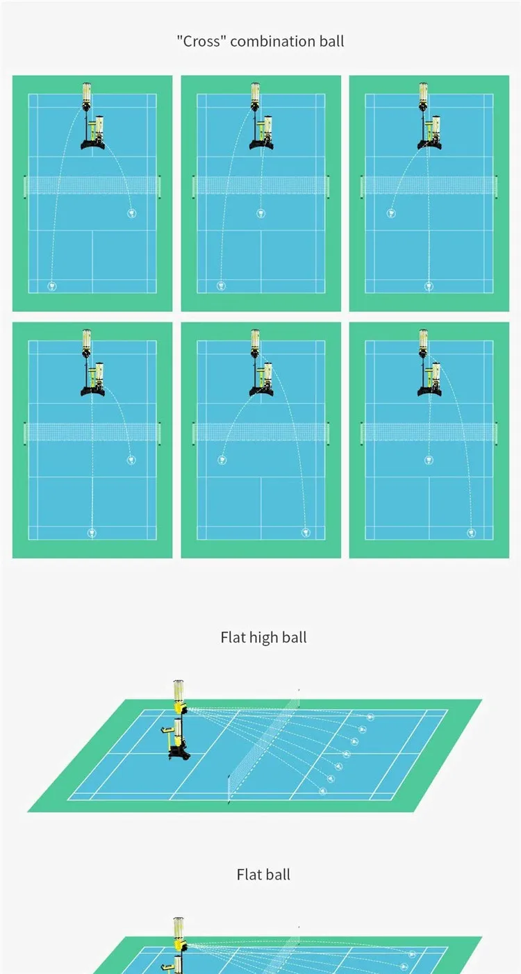 Siboasi Shuttlecock Shooter Badminton Feeder Machine Badminton Machines