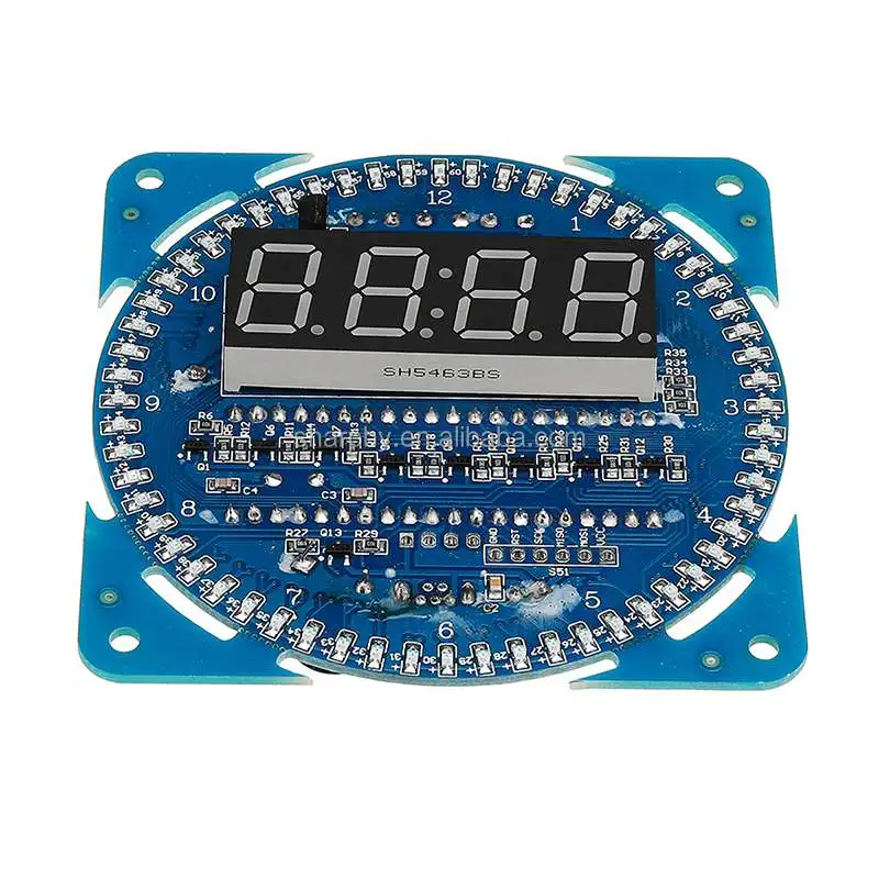 DS1302 Rotating LED Electronic Digital Clock 51 Learning Board DIY/Assembled 5V 