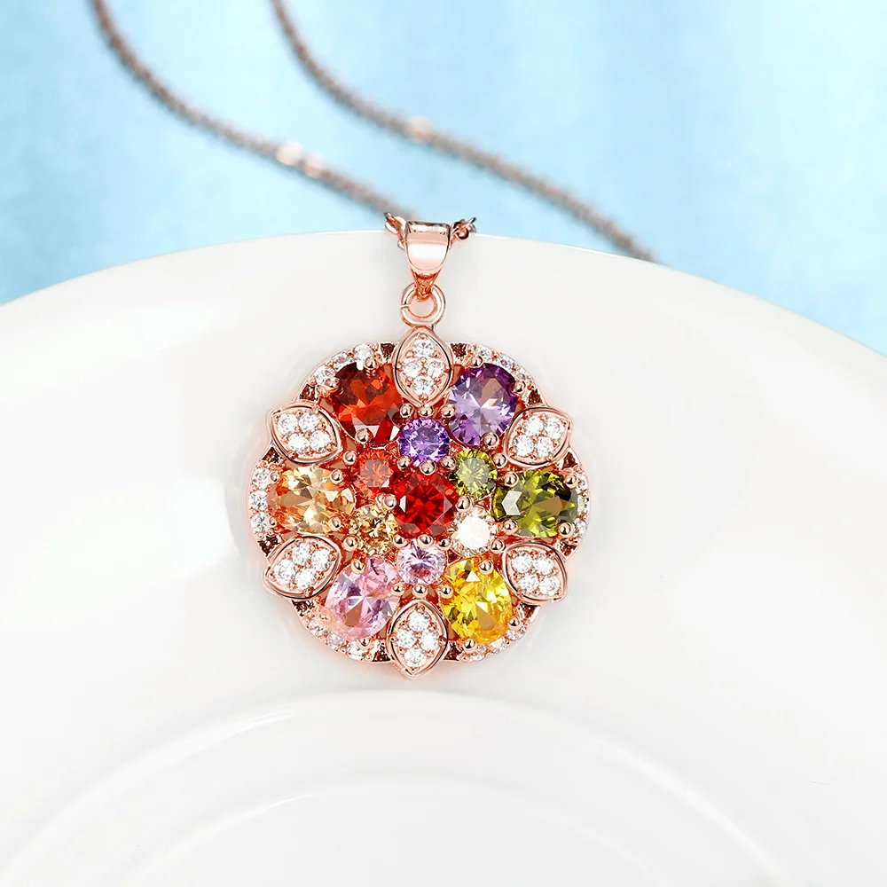 Colored Zircon Necklace Wholesale Jewelry Los Angeles