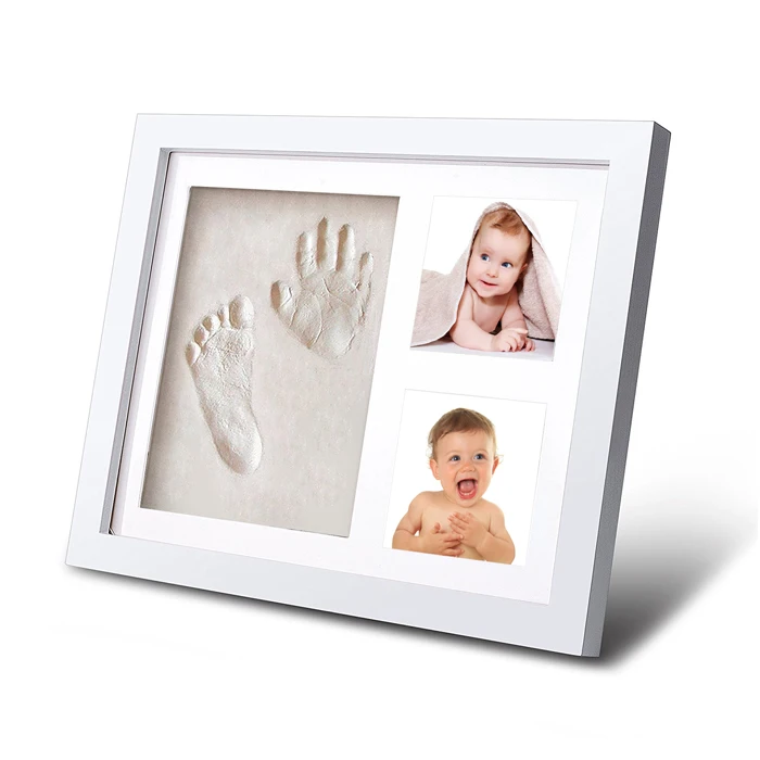 
New arrive Air Dry CLAY Baby Child photo frame Foot Hand Print 