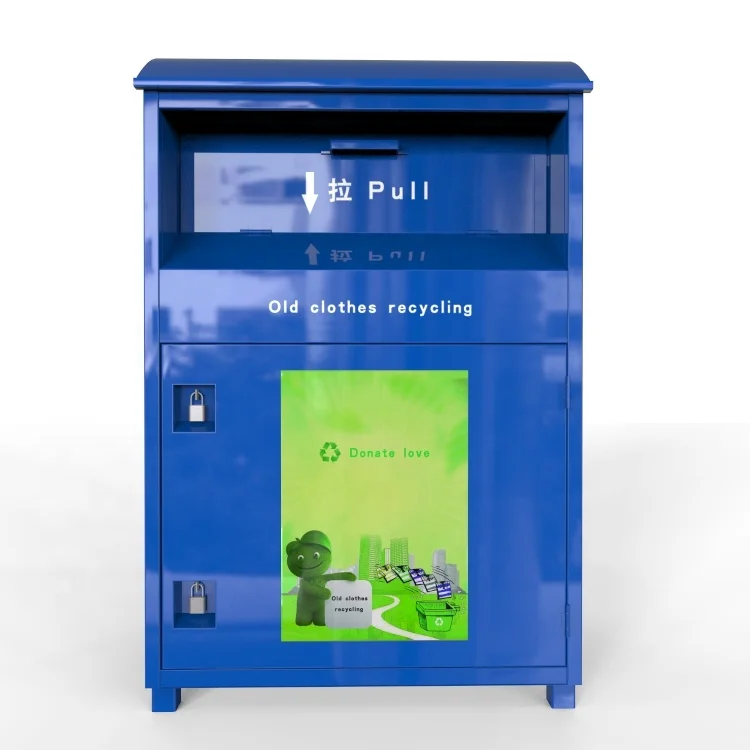 

Big factory 6ft clothes recycling bins clothes container box, Customer's color