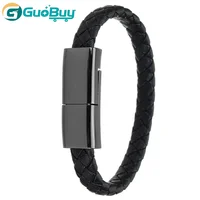 

Outdoor Portable Leather Mini Micro USB Bracelet Charger Data Charging Cable Sync Cord For Android Phones
