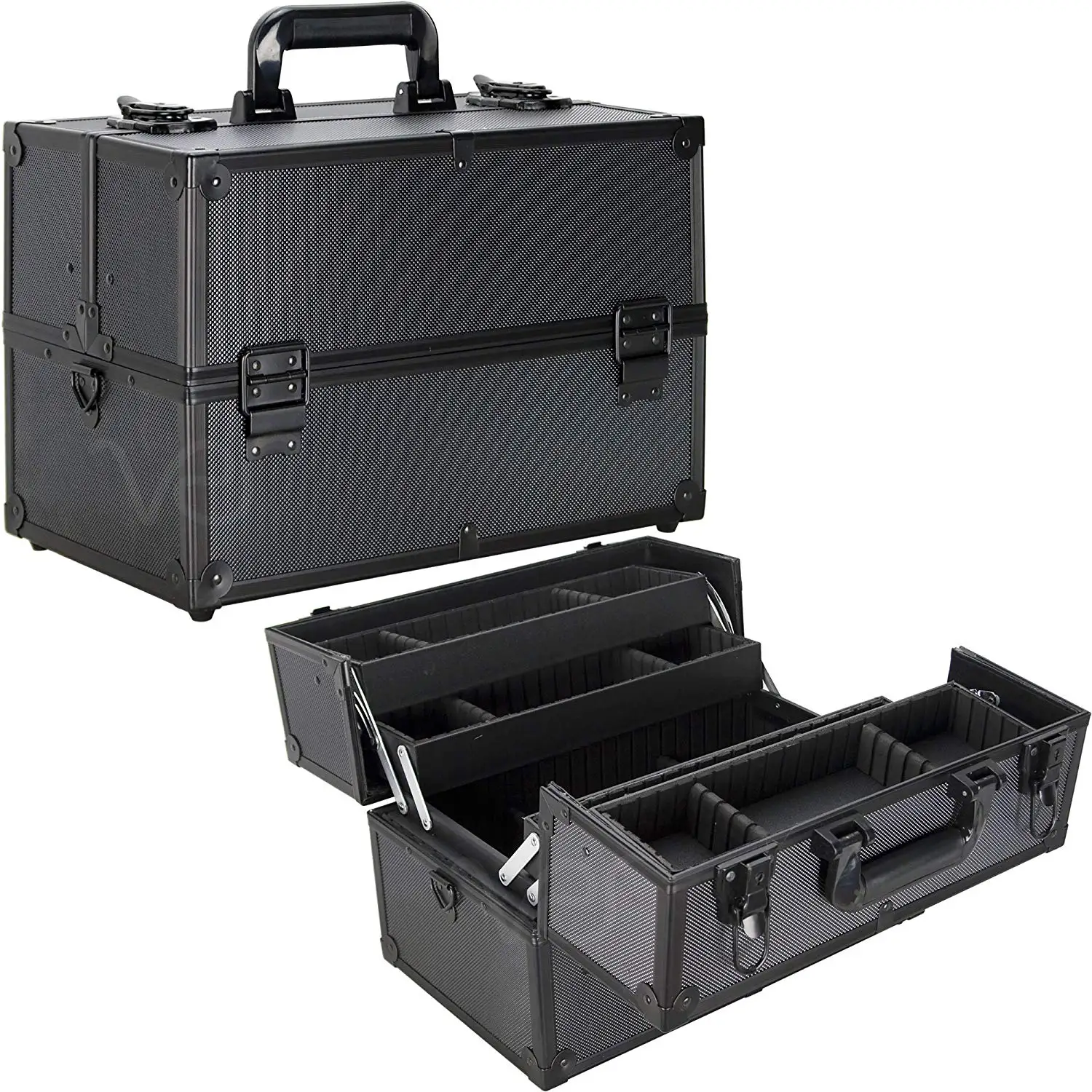 

Hard Train OEM Professional Portable Makeup Train Case, Pink, black