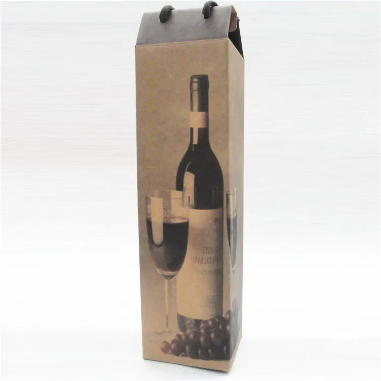 Luxury Eco-friendly Custom Desigsn Handmade Paper Wine Bag With Your Own Logo