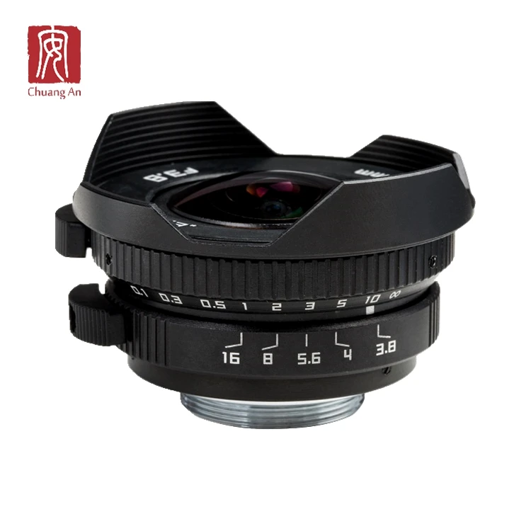 

Wholesale camera lenses for M43 four thirds mirrorless cameras 8mm F3.8 fisheye lens, Black