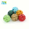 IB00199 4mm - 18mm Mixed Color Round Clay Rhinestone Pave Crystal Shambhala Beads for Jewelry Making