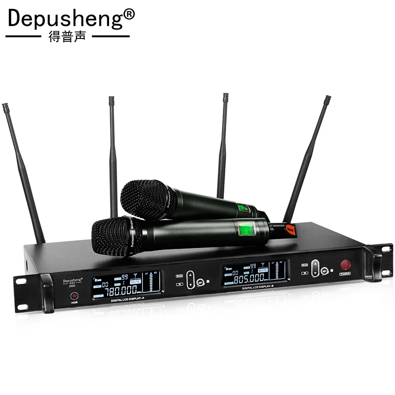 

Wireless microphone UHF System Ture diversity 200 frequencies to select