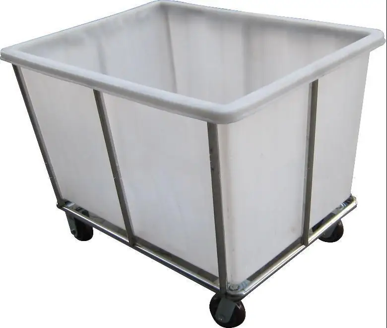 500litre Commercial Plastic Laundry Trolley Carts With Wheels For Line