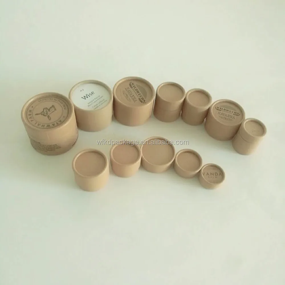 
Custom size eco friendly cardboard kraft paper cosmetic container jars 