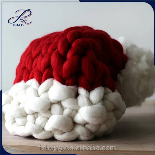 Merino Wool Roving Giant Yarn For Arm Knitting Chunky Knit Chunky Yarn SALE