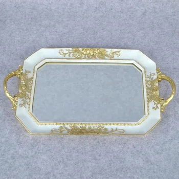 white mirror tray