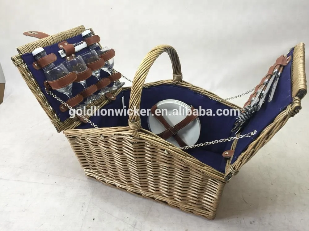 Cheap Wicker Pinic Hamper Baskets With Handles Buy Wicker Pinic