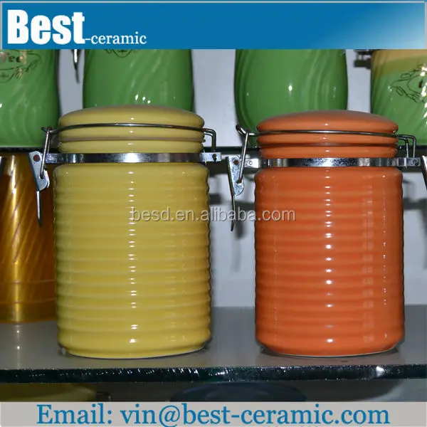 Color Glazed Bulk Airtight Ceramic Coffee Canister Buy Airtight
