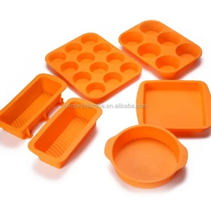 Image of BSCI Factory High quality Silicone Non-stick No white filler cake moulds muffin baking pan bakeware sets