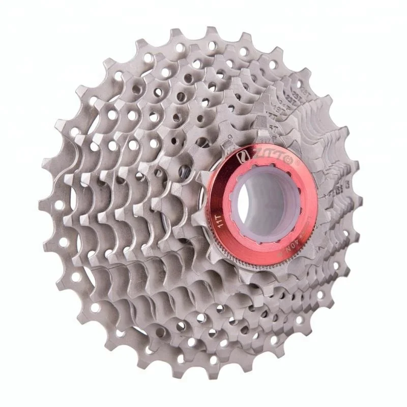 

ZTTO Road Bicycle Parts 9S 18S 27S 9 Speed Freewheel Cassette 11-28T Sprocket Compatible for Bike Parts Sora 3300 3500 R300, Sliver