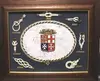 nautical frame with metal navy plaque and knots
