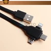 China factory wholesale cheap cost multi use 3 in 1 retractable mobile phone usb data transfer charging cable